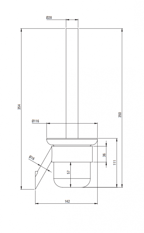 DEANTE SILIA ЕРШИК ДЛЯ УНИТАЗА ПОДВЕСНОЙ, золото брашированное