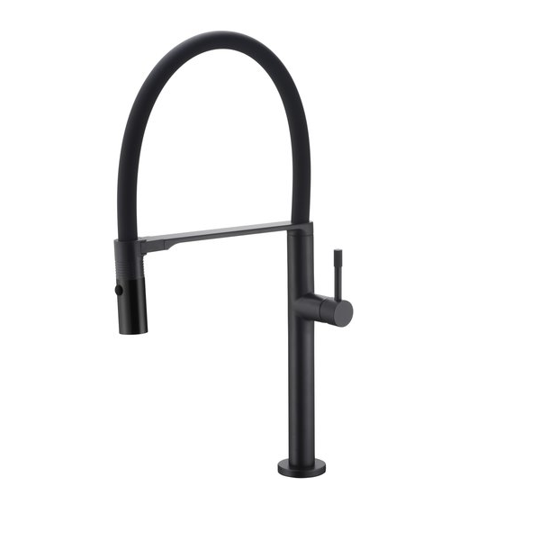 Смеситель для кухни Boheme Uno BLACK черный