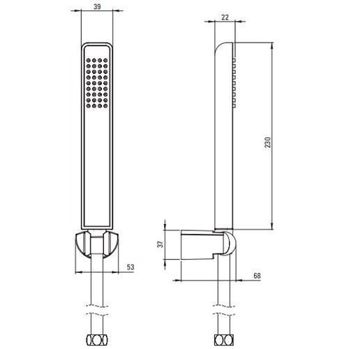 Душевой гарнитур Deante Hiacynt с 1-функциональной лейкой белый