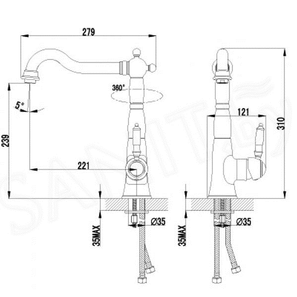 Смеситель для кухонной мойки Lemark Villa 