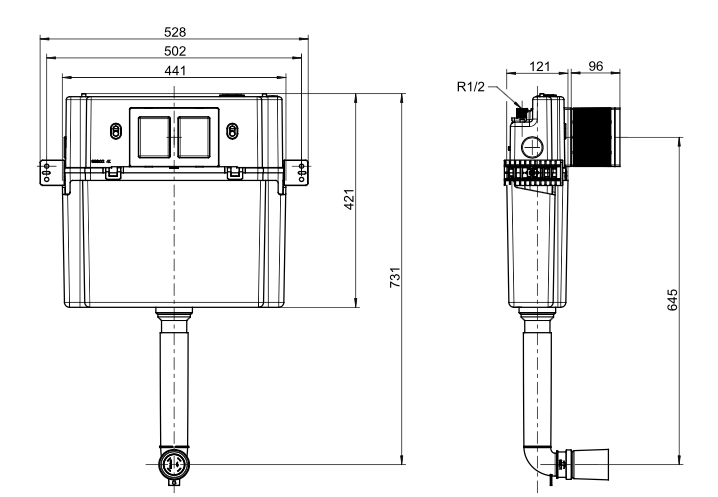 Инсталляция для приставного унитаза Lavinia Boho Relfix