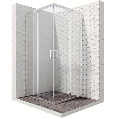 Душевой уголок Ambassador Kingston квадратный 100x100x200 (прозрачное стекло / профиль хром)