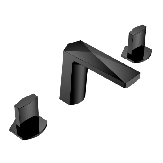 Смеситель врезной на 3отв. Boheme VENTURO черный, ручка ICE