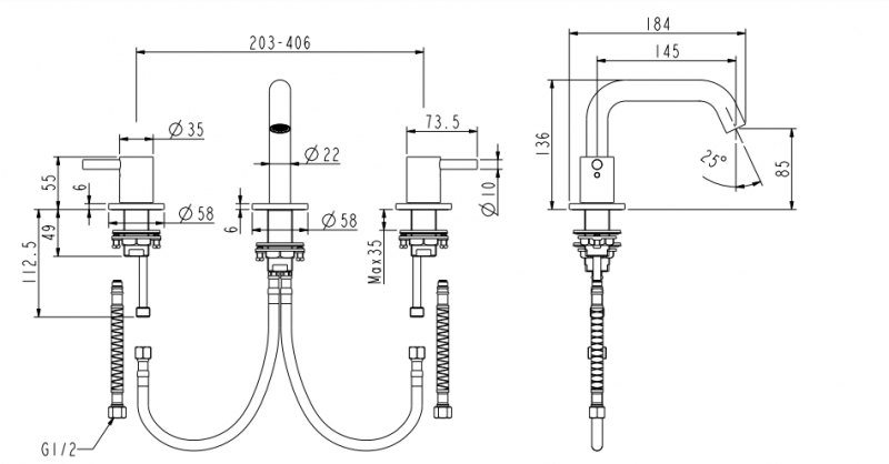 NEMO ROUND СМЕСИТЕЛЬ ДЛЯ РАКОВИНЫ С ДОННЫМ КЛАПАНОМ BRUSH NICKEL