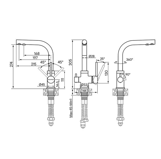 СМЕСИТЕЛЬ PAULMARK ESSEN БЕЛЫЙ/БЕЛЫЙ МАТОВЫЙ