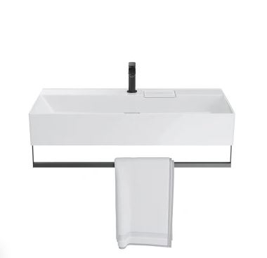 Держатель для полотенец к раковинам LOGICA  с крепежом, черный матовый