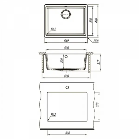 Кухонная мойка из кварцгранита Lemark Sinara  жасмин