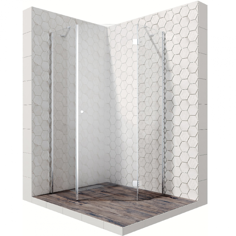 Душевая кабина Ambassador Diamond хром, стекло прозрачное