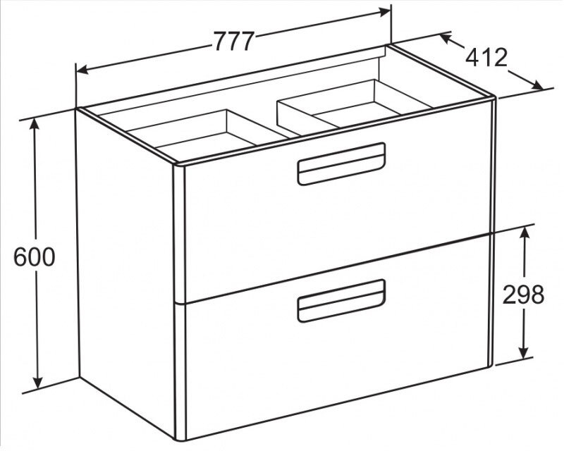 Тумба c умывальником в комплекте  Roca The Gap 80 , цвет белый матовый