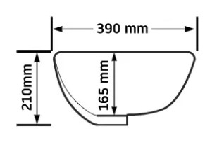 Умывальник Rea Nel White 47*39