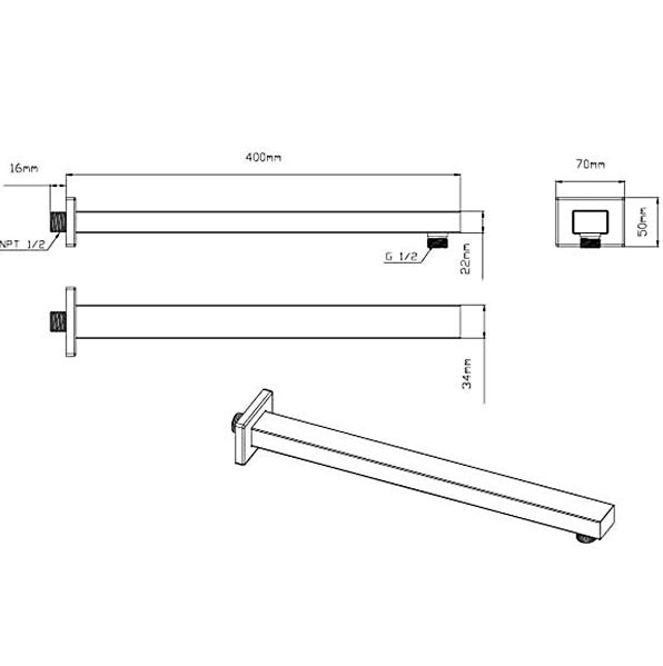 Душевая система скрытого монтажа Vincea  c термостатом, графит