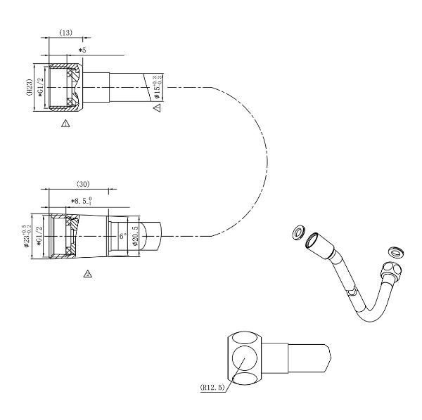 Душевая система скрытого монтажа Vincea  c термостатом, графит