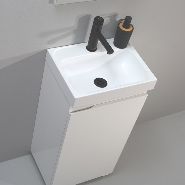 Тумба с умывальником Париж Н 40, белый глянцевый