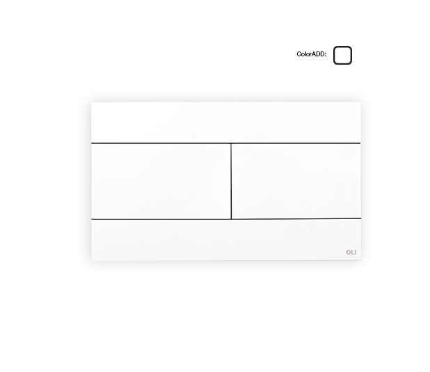 Кнопка смыва механическая OLI Slim белый матовый