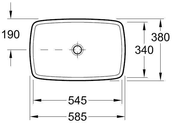 Раковина Villeroy&Boch Loop & Friends, 58.5x38 см