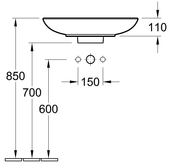 Раковина Villeroy&Boch Loop & Friends, 58.5x38 см