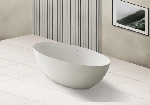 Ванна из искусственного камня ABBER Stein белая 170*80