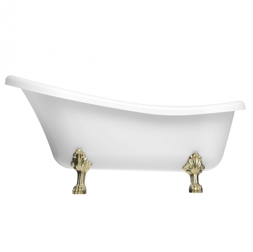 ВАННА ЛАДЬЯ 160*75,5 см ножки цвет золото