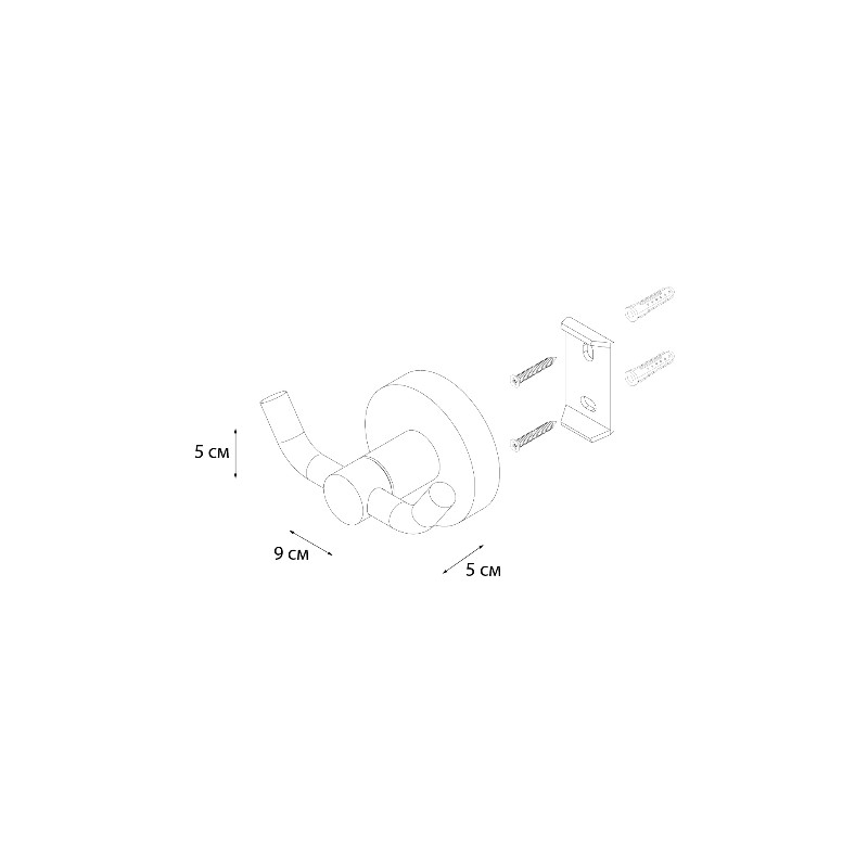 Крючок Fixsen Comfort Black двойной