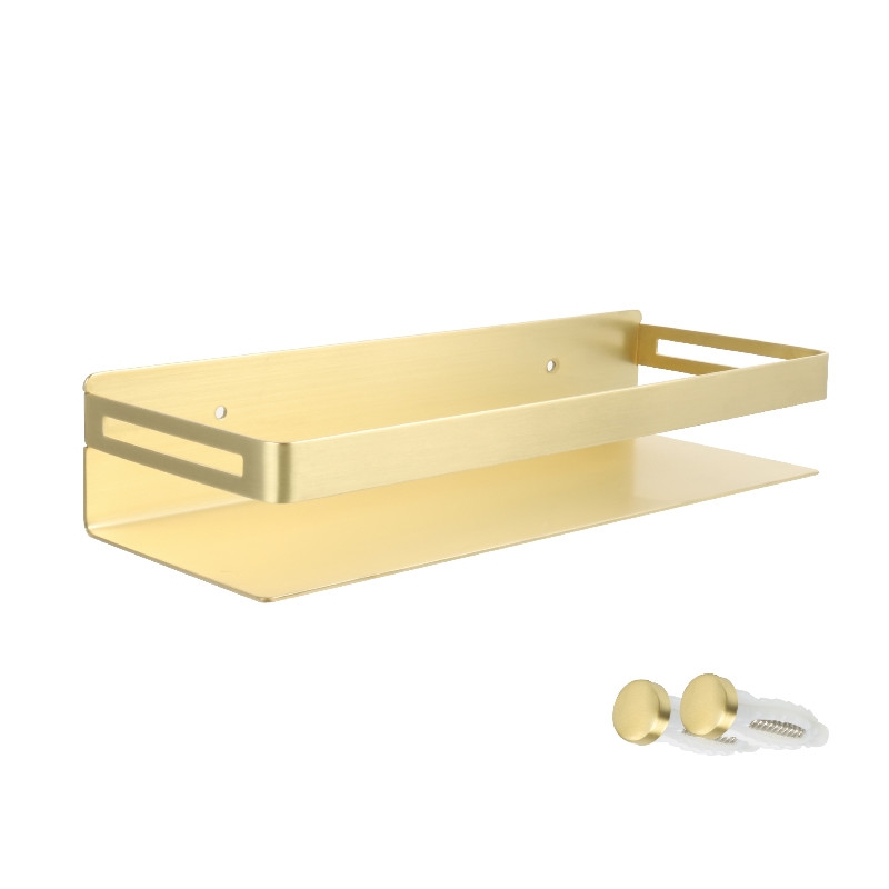 Полка Fixsen Hotel, прямоугольная, 1 ярус, цвет золото брашированное