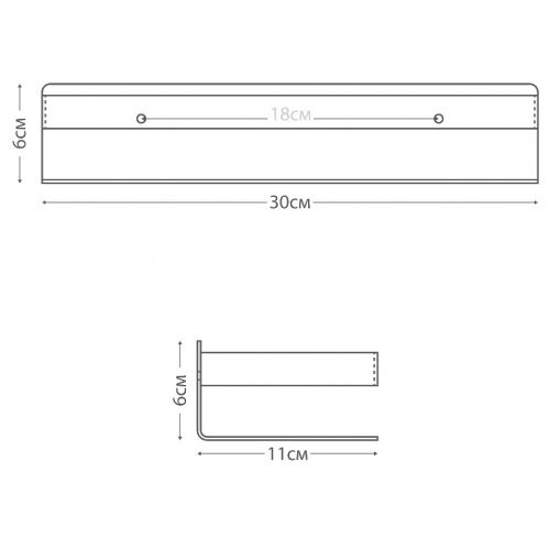 Полка Fixsen Hotel, прямоугольная, 1 ярус, цвет золото брашированное