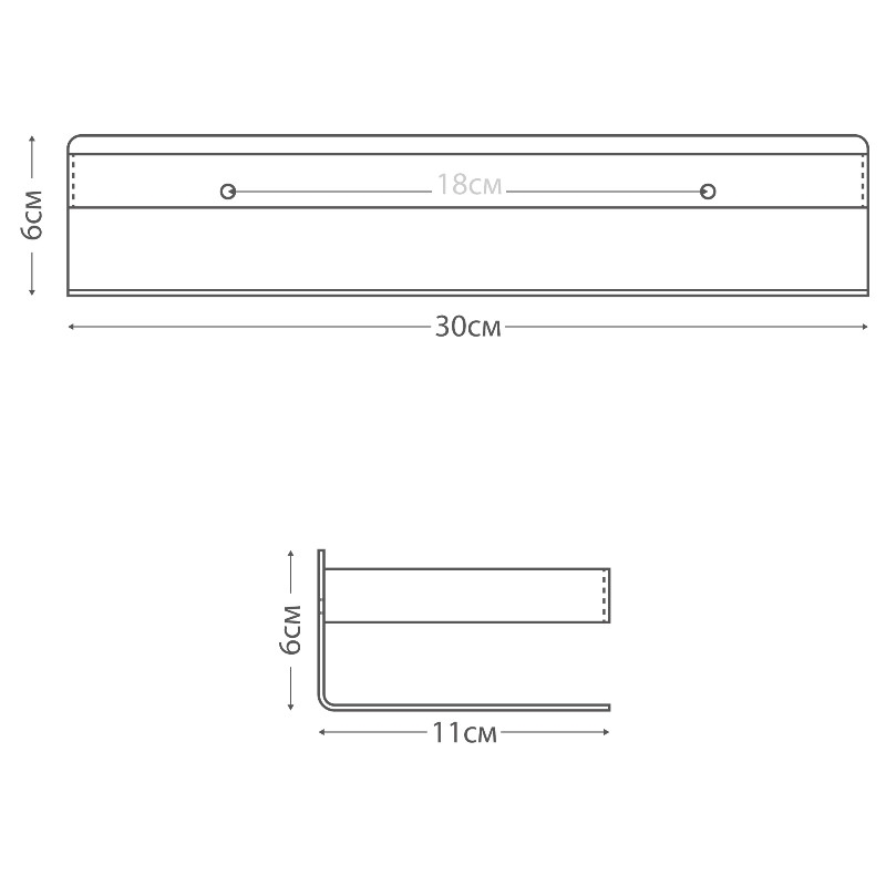 Полка Fixsen Hotel, прямоугольная, 1 ярус, цвет золото брашированное