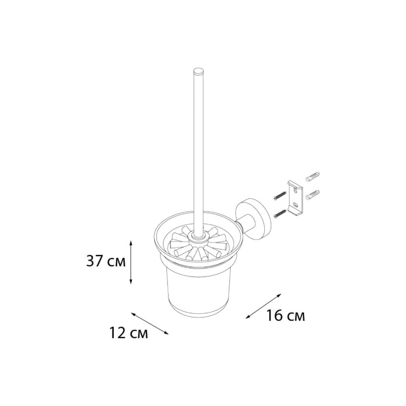 Ершик Fixsen Comfort Black подвесной