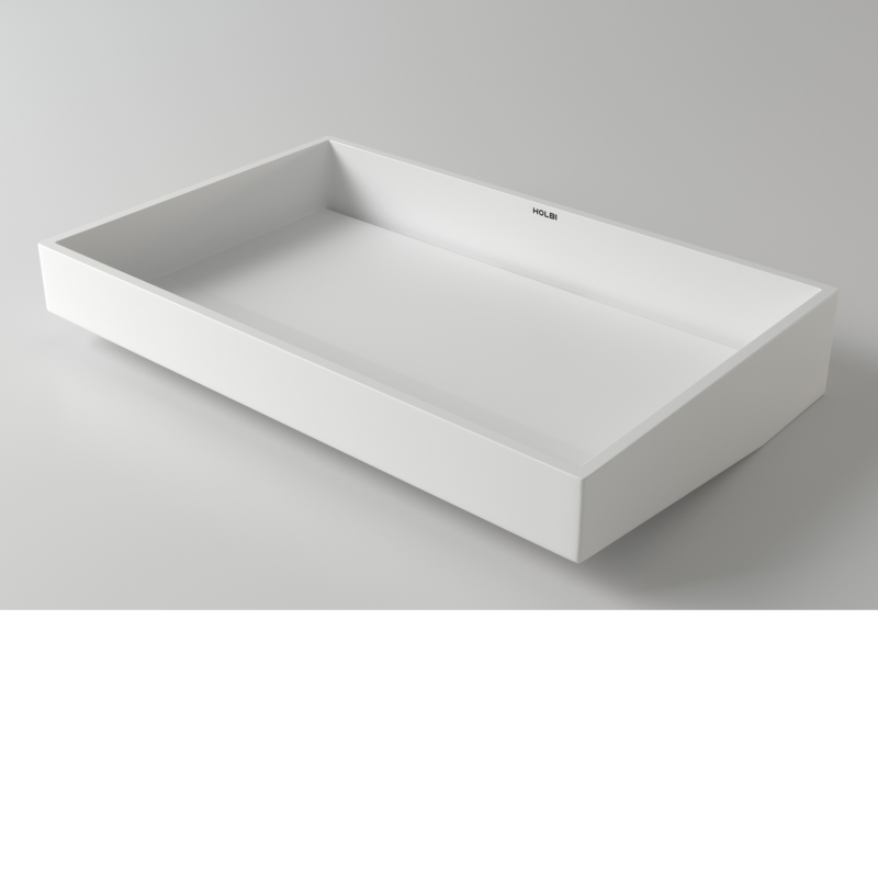 Раковина Holbi Polaris, 58x37, из Solid Surface, для встраивания в столешницы