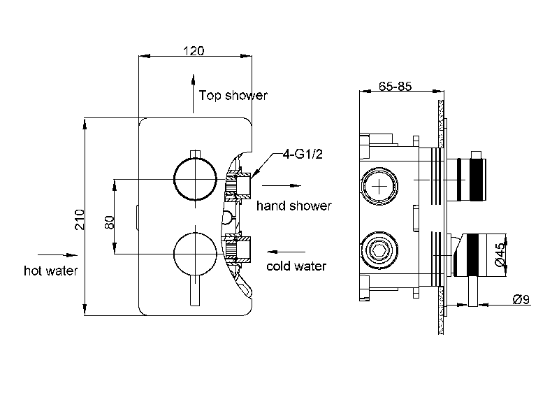 ДУШЕВОЙ КОМПЛЕКТ BOHEME CELL нержавеющая сталь