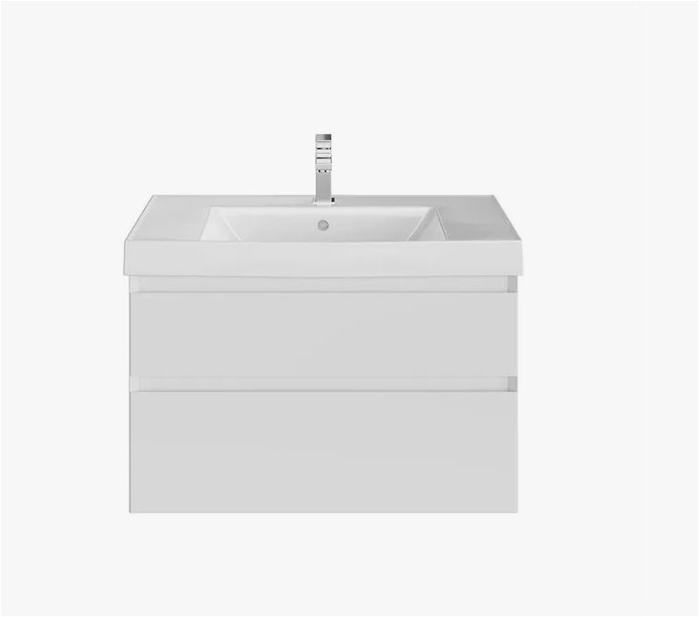 Тумба CUBO подвесная с ящиками 80*48, белая матовая