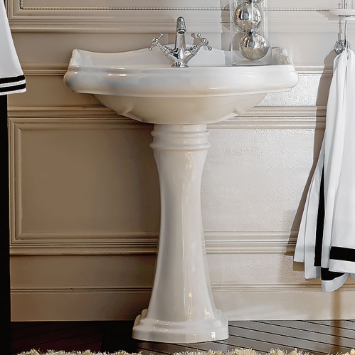 Kerasan Retro 69 Раковина 69х52 см с пьедесталом, 1 отв., цвет: белый