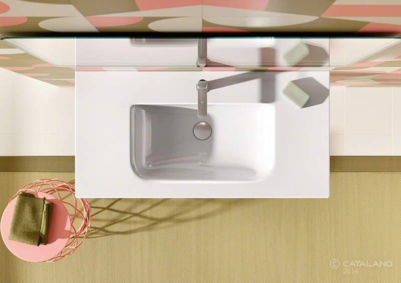 Раковина Catalano Italy 100*50 без отв. под смеситель, белый глянцевый