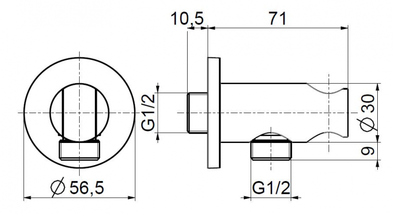  Душевая система Armatura скрытого монтажа 3-х функциональная круглая, хром
