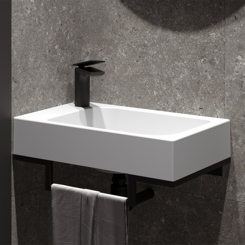 Умывальник ТЕМПО-2 ЧЕРНЫЙ 50*30 в комплекте