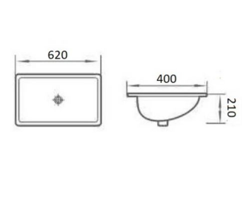 Умывальник CeramaLux 62*40