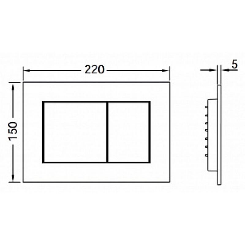 Кнопка смыва TECE Now черный глянец