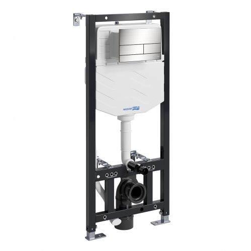 Система инсталляции для унитазов Aller с кнопкой смыва в цвете сатин