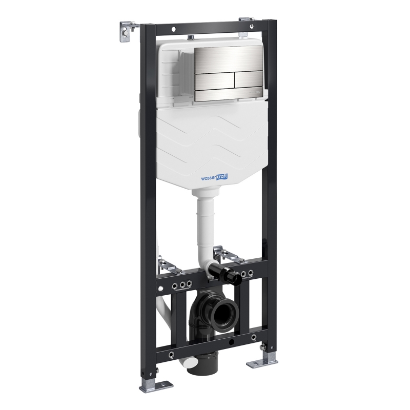 Система инсталляции для унитазов Aller с кнопкой смыва в цвете сатин