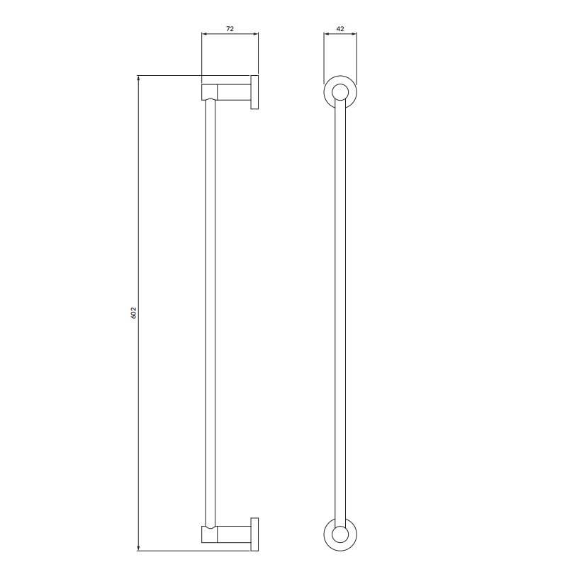 Полотенцедержатель Omnires Modern Project, брашированная медь