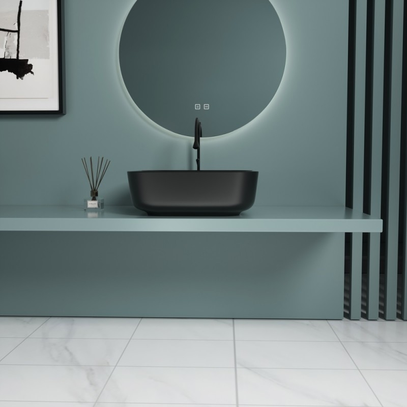 Раковина накладная ESBANO ERCINA 38,5*38,5*14 цвет черный матовый