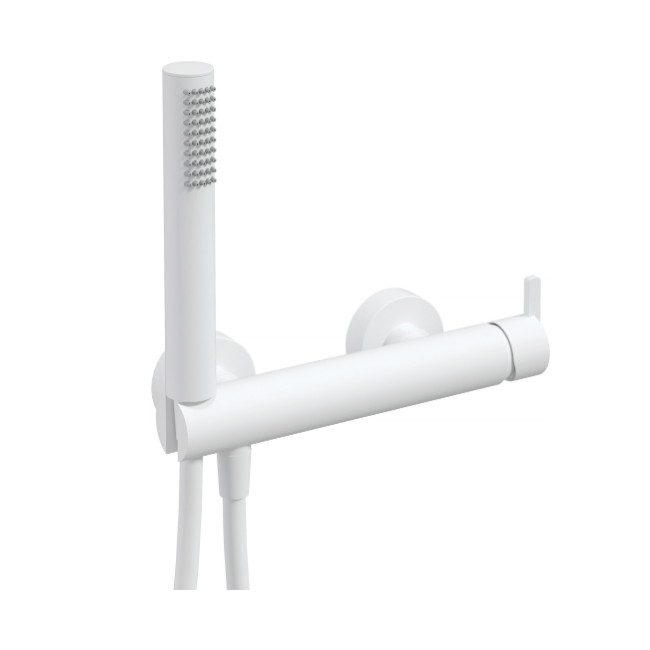 Смеситель для душа Deante Silia, с душевым набором, белый матовый