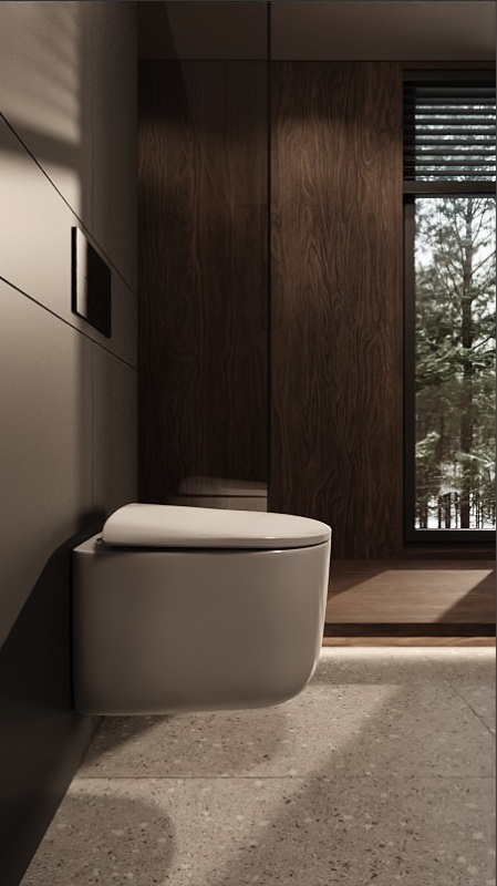 Подвесной унитаз Boheme Flow  с сиденьем в комплекте, смыв Торнадо 52*36