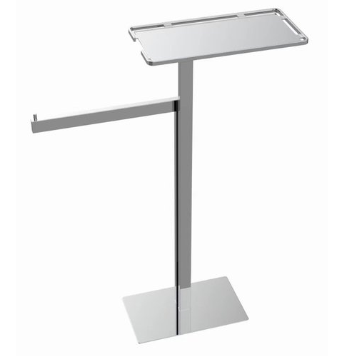 Стойка напольная Boheme Chrome с полкой и полотенцедержателем, хром