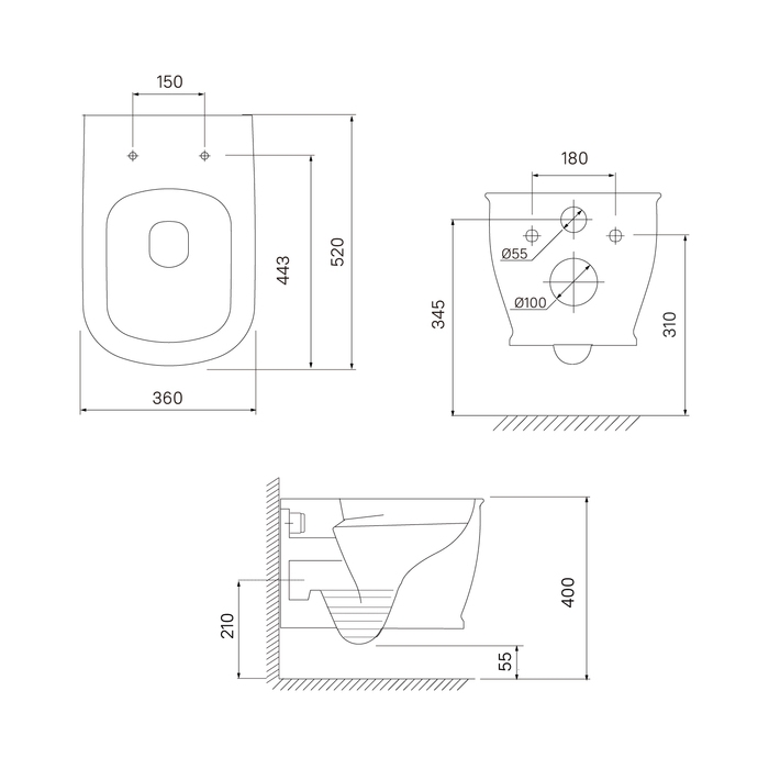 Унитаз подвесной Iddis