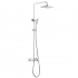 Душевая стойка Boheme Venturo с изливом, с душевым гарнитуром и смесителем в комплекте, белый/хром