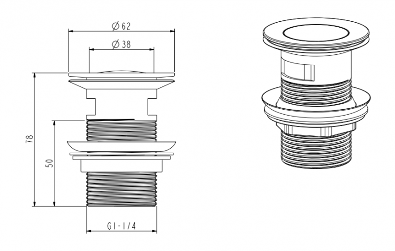 NEMO СМЕСИТЕЛЬ ДЛЯ РАКОВИНЫ С ДОННЫМ КЛАПАНОМ BRUSH GOLD