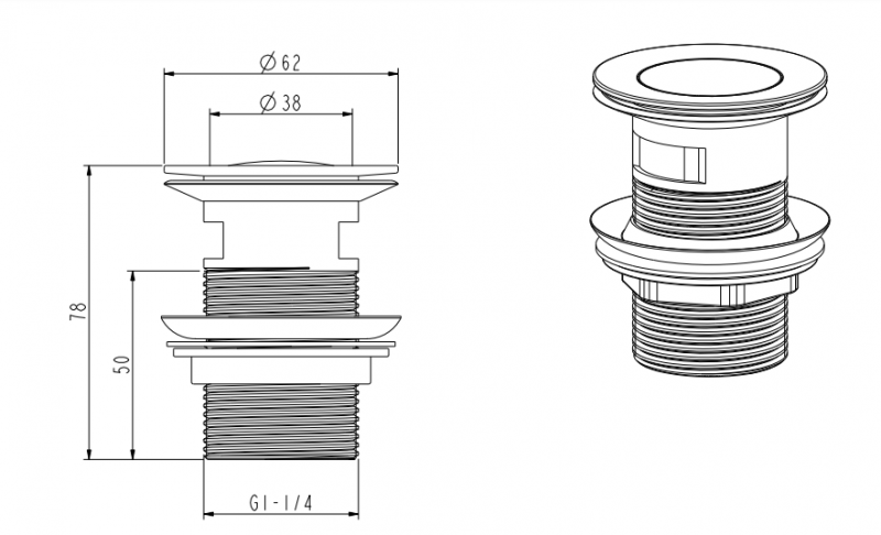 NEMO СМЕСИТЕЛЬ ДЛЯ РАКОВИНЫ С ДОННЫМ КЛАПАНОМ BRUSH GOLD на 3 отверстия