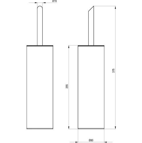 Silia Bronze BR Ершик для унитаза отдельно стоящий, браш. бронза