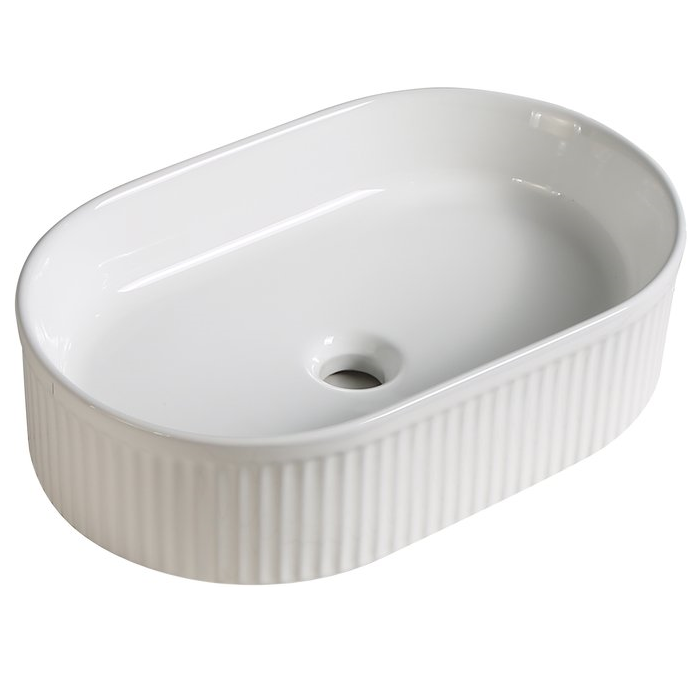 Умывальник накладной Roxen Royal Oval 50x32 белый глянец