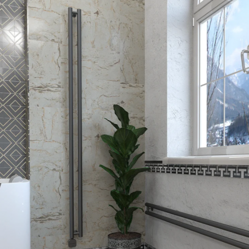 Полотенцесушитель электрический STINOX MINORI DESIGN 100x1400 с ТЭНом NEX скроытого монтажа 